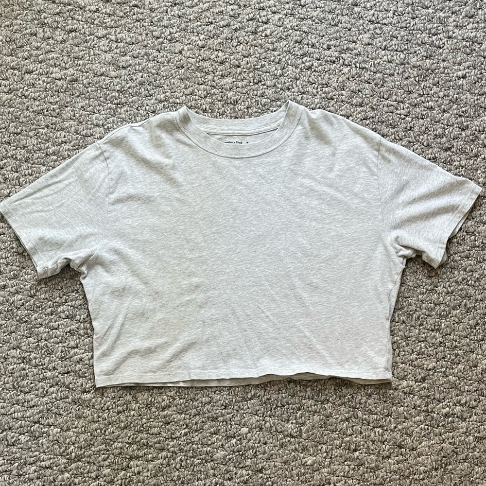 Abercrombie & Fitch Light Gray Tee